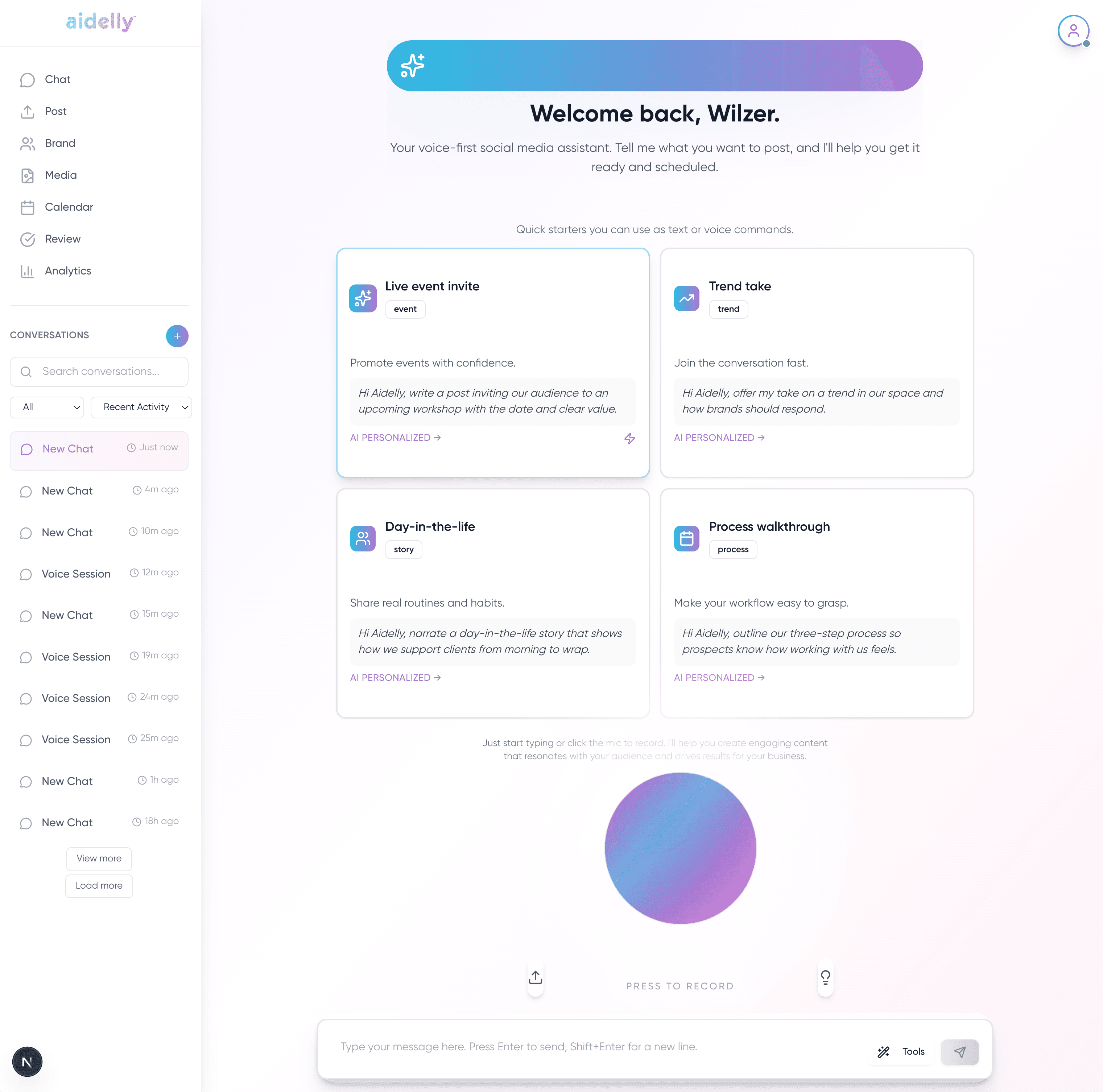 Speak once. We ship the post.