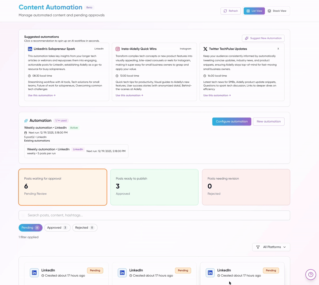 Review & Approve. Stay in control.