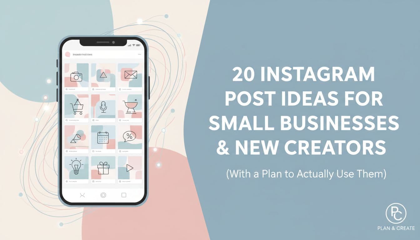 20 Instagram Post Ideas for Small Businesses and New Creators (With a Plan to Actually Use Them)